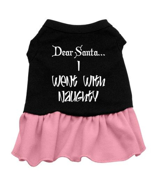 Went With Naughty Dog Dress - Black with Pink/XX Large