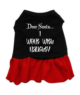 Went With Naughty Dog Dress - Black with Red/XX Large