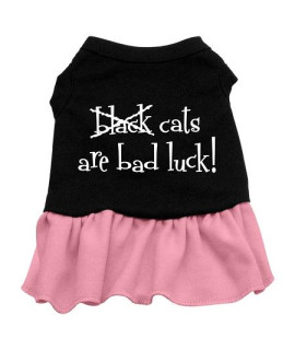 Black Cats are Bad Luck Dress - Pink Lg