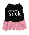 Vampires Suck Dog Dress - Pink Lg