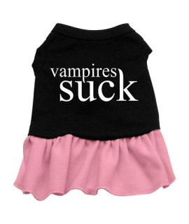 Vampires Suck Dog Dress - Pink Sm