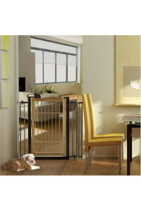 Bamboo One Touch Pet Gate