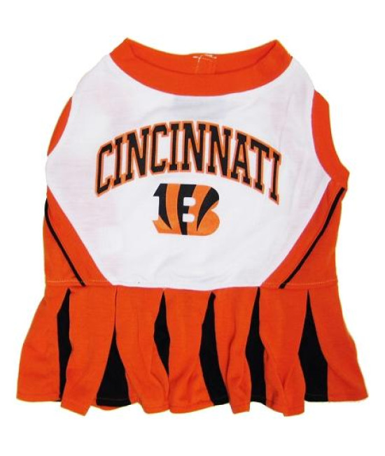 Cincinnati Bengals NFL Dog Cheerleader Outfit - Medium