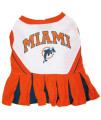 Miami Dolphins NFL Dog Cheerleader Outfit - Extra Small