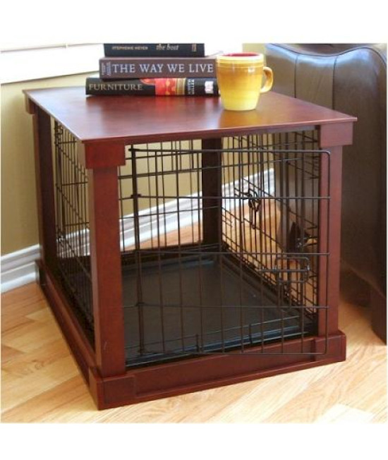 Dog Crate With Wooden Cover - Small