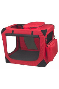 Generation II Deluxe Portable Soft Crate - Small/Red