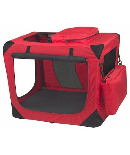 Generation II Deluxe Portable Soft Crate - Small/Red