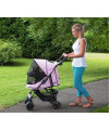Happy Trails No-Zip Pet Stroller - Pink Diamond