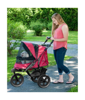 AT3 No-Zip Pet Stroller - Rugged Red