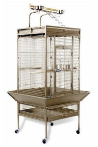 Medium Wrought Iron Select Bird Cage - Coco Brown