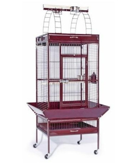 Large Select Wrought Iron Play Top Bird Cage - Black