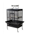 Select Wrought Iron Play Top Parrot Cage - Chalk White