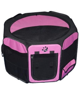 Travel Lite Soft-Sided Pet Pen - Small/Pink