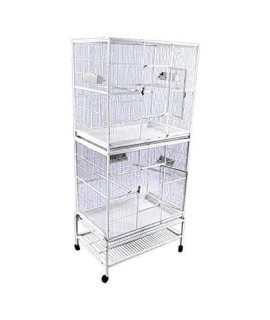 32"x21" Double Stack Flight Cage 13221-2 Black