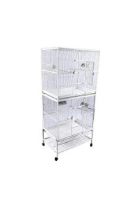 32"x21" Double Stack Flight Cage 13221-2 White