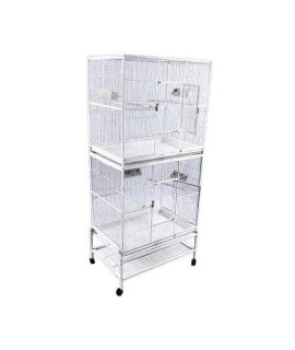 32"x21" Double Stack Flight Cage 13221-2 White