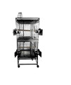 24"x22" Double Stack Cage with Play Top 2422-2 Black