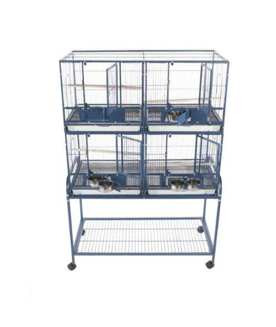 4 Unit Cage with Stand and Removable Divider 4020-2 Black