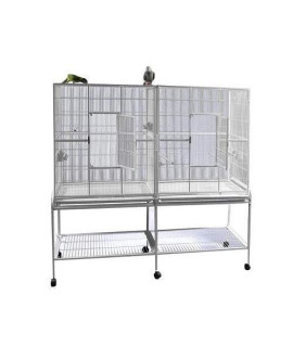 64"x21" Double Flight Cage with Divider 6421 Sandstone