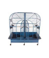 64"x32" Double Macaw Cage with Removable Divider 6432 Black