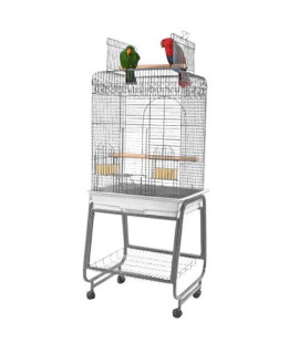 22"x18" Play Top Cage with Removable Stand 702 Platinum
