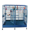 80"x40" Double Macaw Cage with Divider 8040FL Platinum