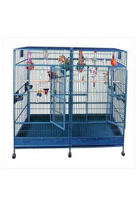 80"x40" Double Macaw Cage in Stainless Steel 8040FL Stainless Steel