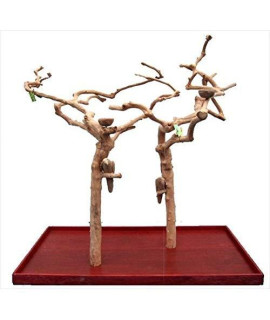 Large Double Java Wood Tree with Carving 73"x36"x66" AE400LC