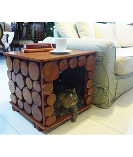 Rustic Java Wood End Table - High Quality Furniture AERusticTable