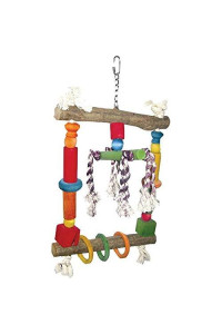 Natural Wood Swing with Rope HB117