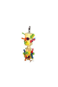 Wood Knots Trapped Bird Toy in Blocks HB46319