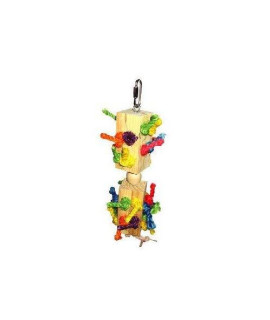 Wood Knots Trapped Bird Toy in Blocks HB46319