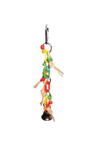 Plastic Chain with Leather and Ball Bird Toy HB46329