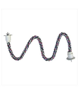 Extra Small Rainbow Rope Cable Perch with Wire HB586