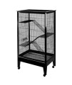 Large - 4 Level Small Animal Cage on Casters SA3221H PL/BK