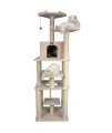 Armarkat Combo Cat Tree, ivry With Cat Bed, Green