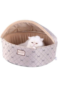 Armarkat Cat Bed, Medium, Pale Silver and Beige
