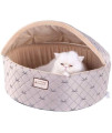 Armarkat Cat Bed, Small, Pale Silver and Beige