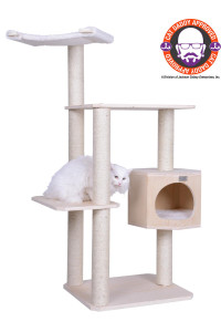 New Design Armarkat Double Base Solid Wood 54" Cat Tree Tower House Model S5402