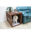 Crown Pet Crate Table, Large Size, with Mahogany Finish