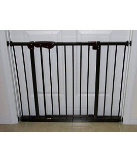 Auto-Close Pressure Mounted Pet Gate W/ 2 Extensions, (one 2.44" and one 4.88" extensions are included)