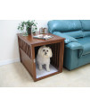 Crown Pet Crate Table, Large Size, with Mahogany Finish