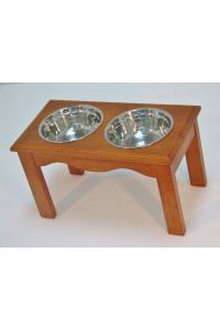 Crown Pet Diner, Large size, with Chestnut Finish