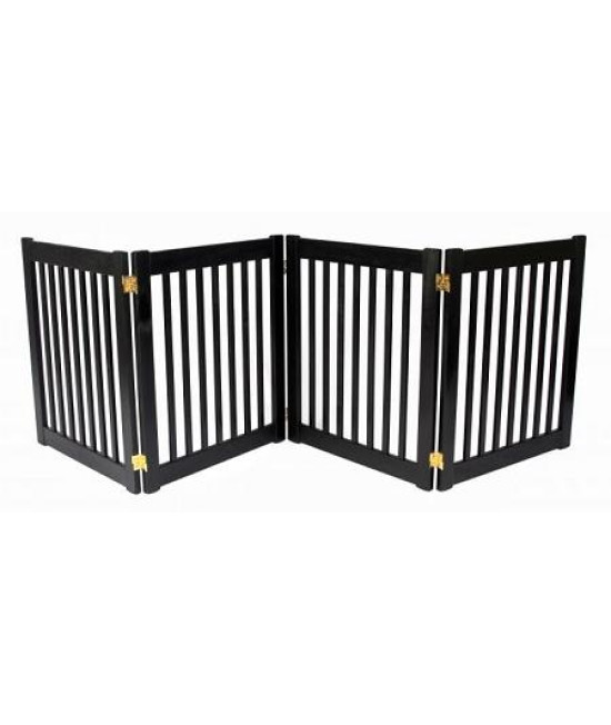 Four Panel EZ Pet Gate - Small/Mahogany