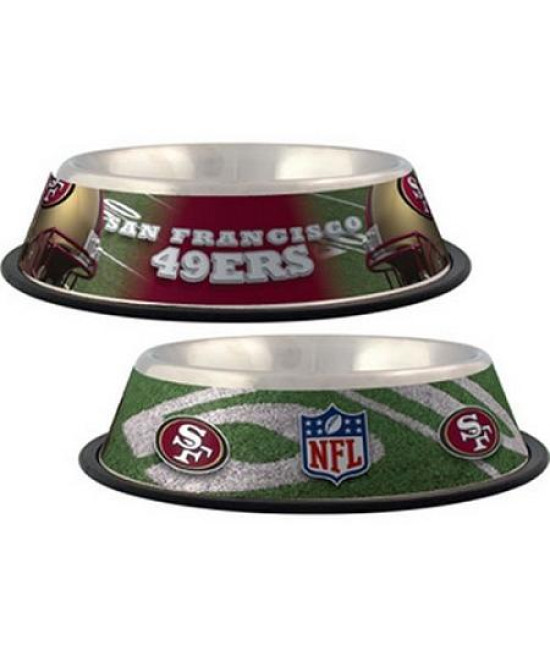 San Francisco 49ers Stainless Dog Bowl