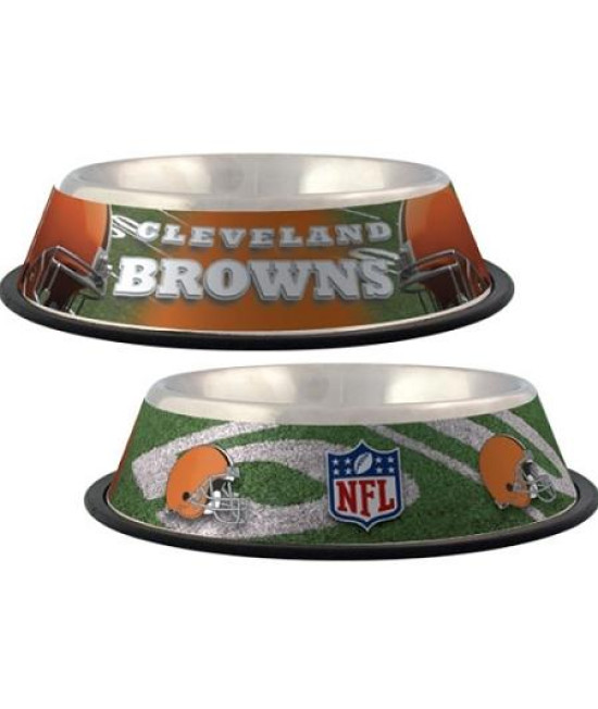 Cleveland Browns Stainless Dog Bowl