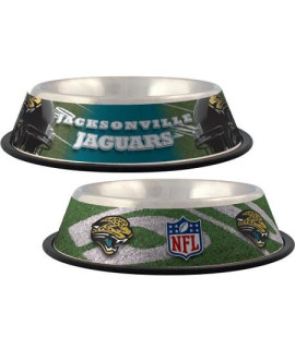 Jacksonville Jaguars Stainless Dog Bowl