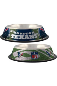 Houston Texans Stainless Dog Bowl