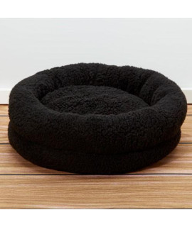 Iconic Pet - Premium Snuggle Bed - Black - Xlarge