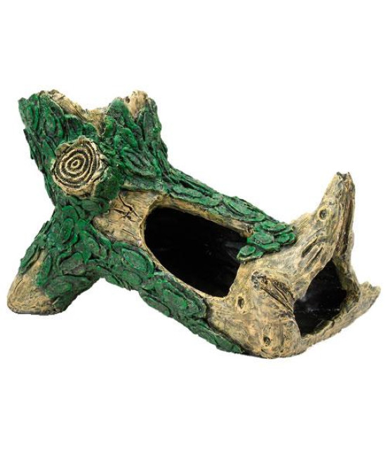 K&A Ornaments - Tree Log with Rectangle Hole on Side - Large